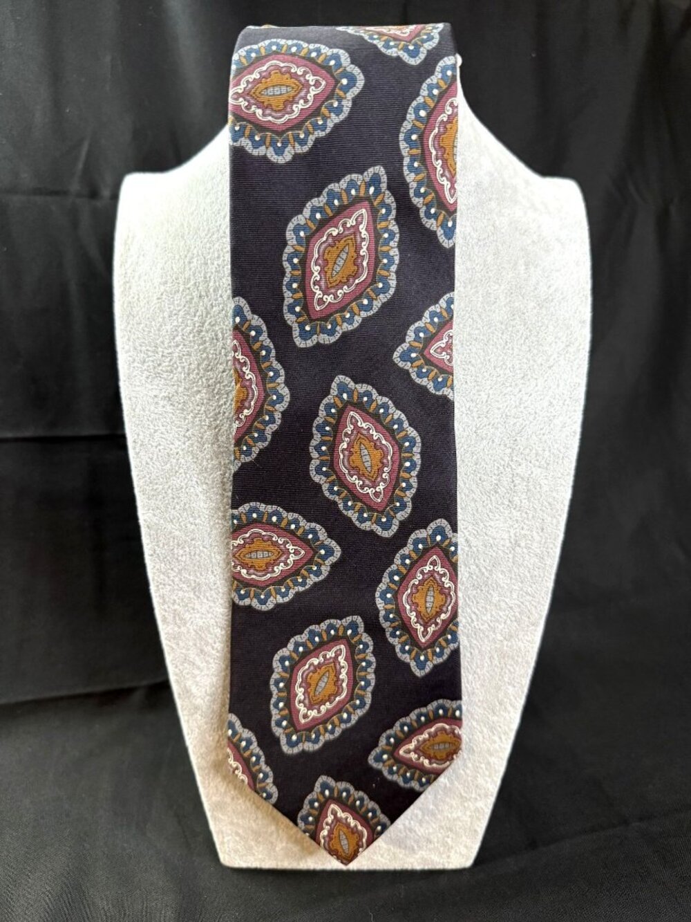 Christian Dior Monsieur Black Medallion Geometric Print Made in Italy